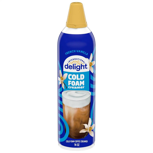 International Delight Cold Foam Coffee Creamer, French Vanilla Cold Foam Flavored Creamer, 14 OZ Can