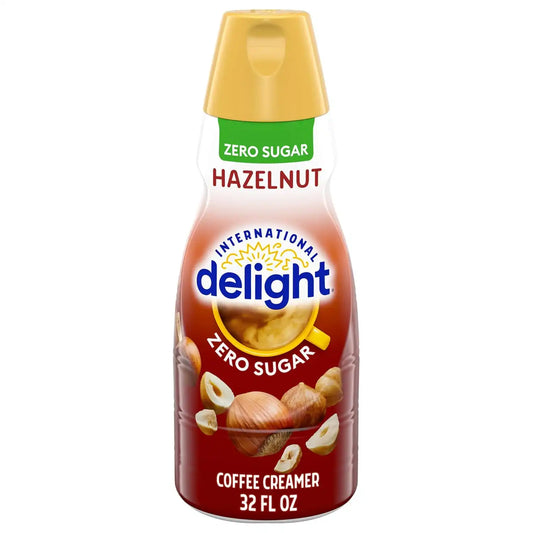 International Delight Zero Sugar Coffee Creamer, Hazelnut, Sugar-Free, 32 oz.